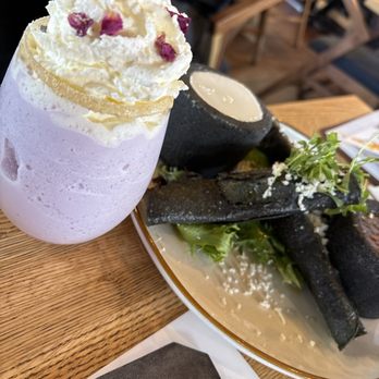 Pradera Brunch - Rose frappe and birria taquitos - Breakfast & Brunch Near Me - Baldwin Park, California