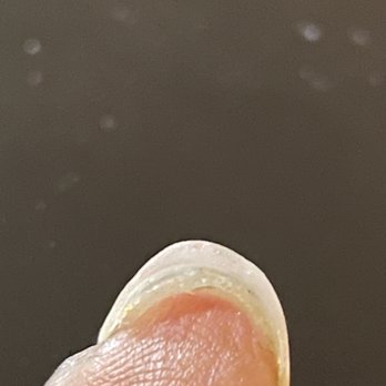 Chill Nails - You can see lots of builder gel left. - Nail Salons Near Me - North Hollywood, California