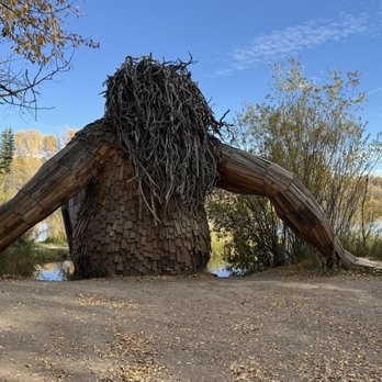 Mama Mimi Sculpture by Thomas Dambo - Public Art Near Me - Wilson, Wyoming Mama Mimi Sculpture by Thomas Dambo - Public Art Near Me - Wilson, Wyoming