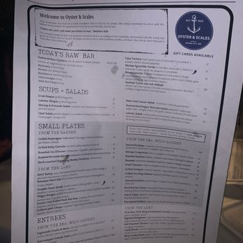 Oyster & Scales - Menu - Bars Near Me - Ocean City, Maryland Oyster & Scales - Menu - Bars Near Me - Ocean City, Maryland