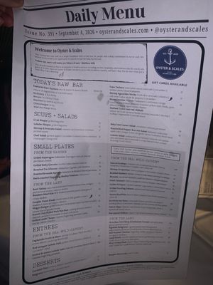 Menu photo 1 Oyster & Scales Ocean City, MD Menu photo 1 Oyster & Scales Ocean City, MD