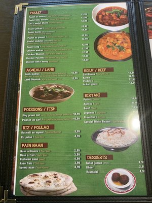 Menu photo 2 Restaurant Nabab LaSalle, QC Menu photo 2 Restaurant Nabab LaSalle, QC