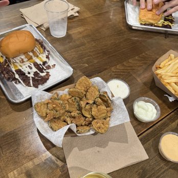 Hammer Burger - Fried Pickles and smash burger with onion rings - Burgers Near Me - Santa Ana, California