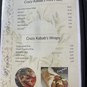Crazy Kabab - Menu - Kebab Near Me - Lancaster, California