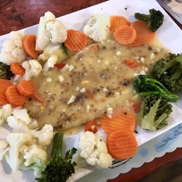 Pescado Del Día (Friday Special) With Double Boiled Vegetales Pescado Del Día (Friday Special) With Double Boiled Vegetales