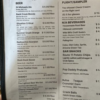 Eastern Shore Brewing - Beer list (9.2025) - Breweries Near Me - Saint Michaels, Maryland