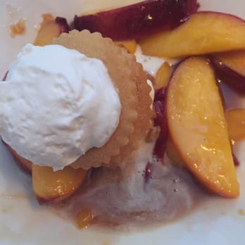 Brick & Fire Bistro - Seasonal peach dessert..:crazy good! - Mediterranean Near Me - Eureka, California