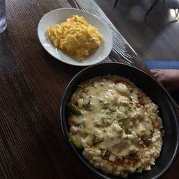 Shrimp & Grits , scrambled eggs Shrimp & Grits , scrambled eggs