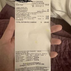 Thrifty Rent A Car - Original rental agreement