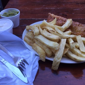 McDonagh's - Fried cod and chips, garlic, and mushy peas - Fish & Chips Near Me - Galway, G
