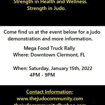 The Judo Community - Mega Food Truck Rally here we come! - Martial Arts Near Me The Judo Community - Mega Food Truck Rally here we come! - Martial Arts Near Me