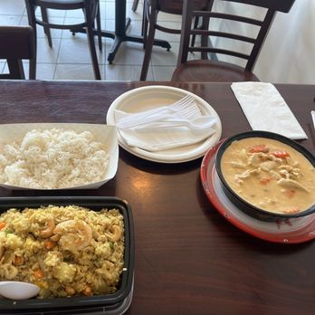 ThaiLand To Go - Pineapple fried rice and Massaman  chicken curry - Thai Near Me - Temecula, California