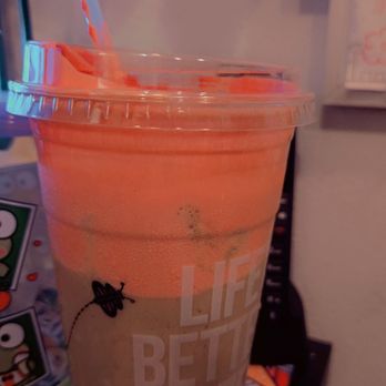 Better Buzz Menifee - Lavender buzz with strawberry rose foam! - Coffee & Tea Near Me - Menifee, California Better Buzz Menifee - Lavender buzz with strawberry rose foam! - Coffee & Tea Near Me - Menifee, California