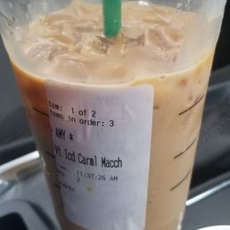 My favorite- iced caramel macchiato. My favorite- iced caramel macchiato.
