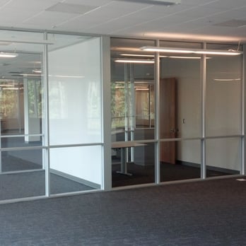 Precision Walls Inc - an empty office with glass walls - General Contractors Near Me - Cary, North Carolina Precision Walls Inc - an empty office with glass walls - General Contractors Near Me - Cary, North Carolina