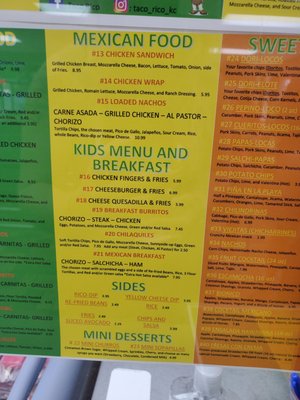 Menu photo 6 Taco Rico Kansas City, MO