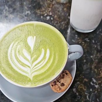 Tata's Cafe - Matcha Latte and a cookie. - Breakfast & Brunch Near Me - Hawthorne, California Tata's Cafe - Matcha Latte and a cookie. - Breakfast & Brunch Near Me - Hawthorne, California