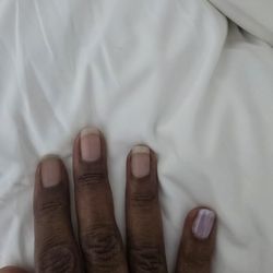 3D Design Nail Spa - My nails three days after getting "no-chip" chrome mani.