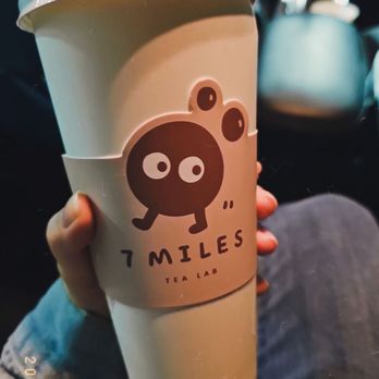 7 Miles Tea Lab - Hot smashed taro latte with purple rice - Bubble Tea Near Me - Artesia, California