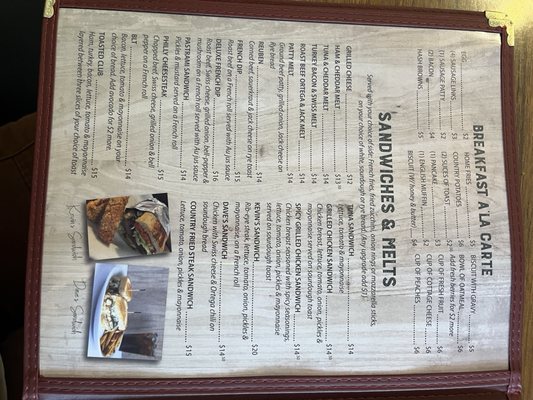 Menu photo 4 The Oaks Restaurant Angelus Oaks, CA