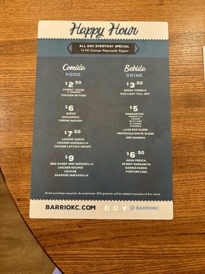Menu photo 5 Red Bridge Barrio Kansas City, MO