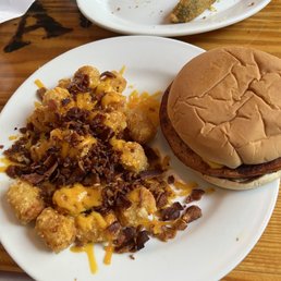 Bologna Sandwich and loaded tots Bologna Sandwich and loaded tots