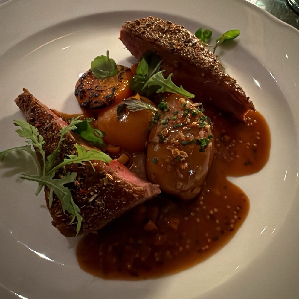 Fleurette - Dry Aged Liberty Farms Duck  local fig, fennel, lavender honey - French Near Me - San Diego, California