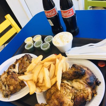 El Pollo Rico - While chicken Coleslaw/Fries - Latin American Near Me - Arlington, Virginia