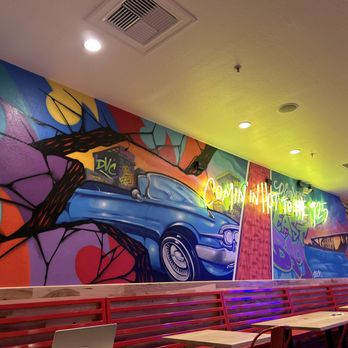 Dave's Hot Chicken - Amazing art work wow looks amazing also clean dining tables!!! - Chicken Shop Near Me - Pleasant Hill, California Dave's Hot Chicken - Amazing art work wow looks amazing also clean dining tables!!! - Chicken Shop Near Me - Pleasant Hill, California