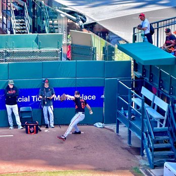 Oracle Park - Come early and watch the starting pitchers warm up in the bullpen (they video record on how the ball is moving), - Stadiums & Arenas Near Me - San Francisco, California Oracle Park - Come early and watch the starting pitchers warm up in the bullpen (they video record on how the ball is moving), - Stadiums & Arenas Near Me - San Francisco, California