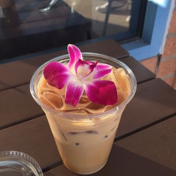 Cafein - Iced rose latte - Coffee & Tea Near Me - Chantilly, Virginia