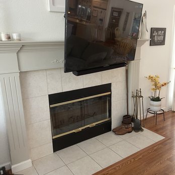 First Choice Custom Installations - TV down low enough for my liking - Security Systems Near Me First Choice Custom Installations - TV down low enough for my liking - Security Systems Near Me