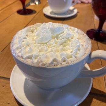 Konditorei Bakery and Cafe - Hot Chocolate with whipped cream. 16oz. Delish! - Cafes Near Me - Sun Valley, Idaho Konditorei Bakery and Cafe - Hot Chocolate with whipped cream. 16oz. Delish! - Cafes Near Me - Sun Valley, Idaho