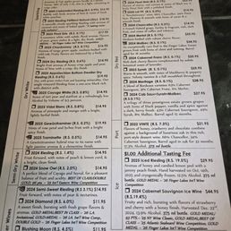 Tasting menu