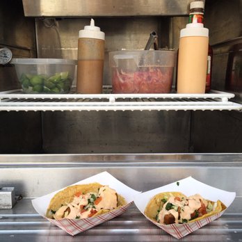 Mariscos La Sirena - Two fish tacos, and some fixins! - Food Trucks Near Me - San Diego, California Mariscos La Sirena - Two fish tacos, and some fixins! - Food Trucks Near Me - San Diego, California