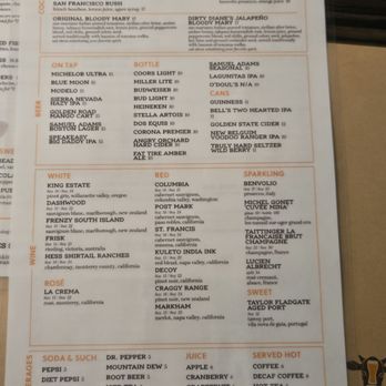 Bourbon Pub SFO - Menu - New American Near Me - San Francisco, California