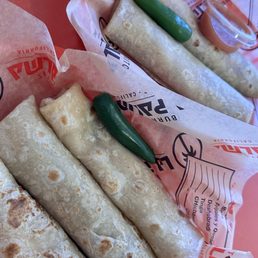 It was a game of chance trying to figure out which burrito was which. It was a game of chance trying to figure out which burrito was which.