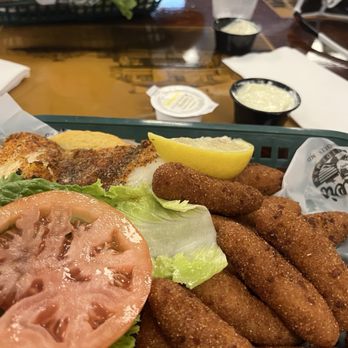 Cantler's Riverside - Cod sandwich with hush puppies - Seafood Near Me - Annapolis, Maryland