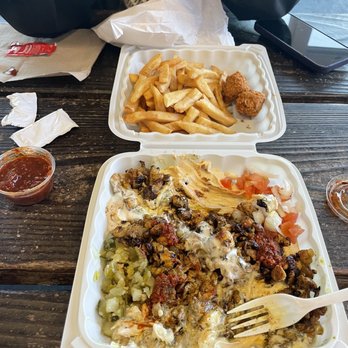 Falafel Stop - jerusalem mix Classic Hummus Plate. side of fries and falafel balls - Falafel Near Me - Sunnyvale, California Falafel Stop - jerusalem mix Classic Hummus Plate. side of fries and falafel balls - Falafel Near Me - Sunnyvale, California