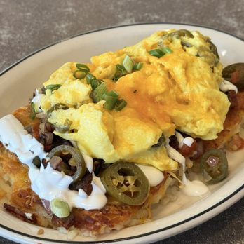 Snow City Cafe - Heart Attack on a plate with special order of extra jalapeños - Breakfast & Brunch Near Me - Anchorage, Alaska