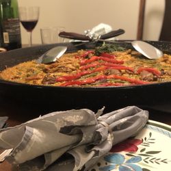 Christmas Paella with Chicken, Duck, and Veggies.....mmmmm. Delicious!!