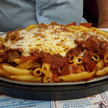 Romana's Italian Kitchen - Meatlovers pasta - Italian Near Me - Johnstown, New York Romana's Italian Kitchen - Meatlovers pasta - Italian Near Me - Johnstown, New York