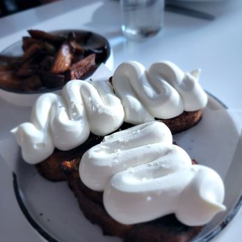 Misi - Trumpet mushrooms sott'olio, whipped ricotta crostini $19- Excellent - Italian Near Me - Brooklyn, New York Misi - Trumpet mushrooms sott'olio, whipped ricotta crostini $19- Excellent - Italian Near Me - Brooklyn, New York