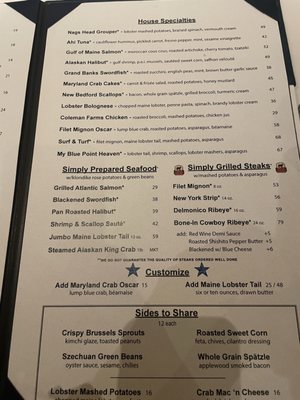 Menu photo 6 Blue Point Grille Cleveland, OH