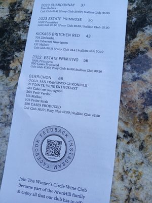 Menu photo 5 AronHill Vineyards Templeton, CA Menu photo 5 AronHill Vineyards Templeton, CA