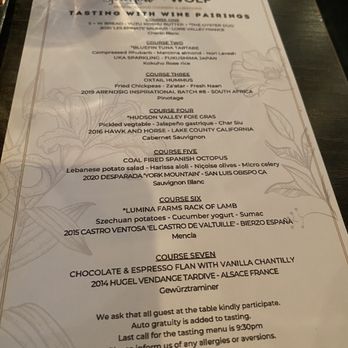 Sparrow + Wolf - Tasting menu - New American Near Me - Las Vegas, Nevada