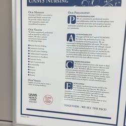 UAMS Family Medicine Clinic - Look at the values section. I noticed no one follows these other than the Doctor LOL. I only visited the office in the back entrance.