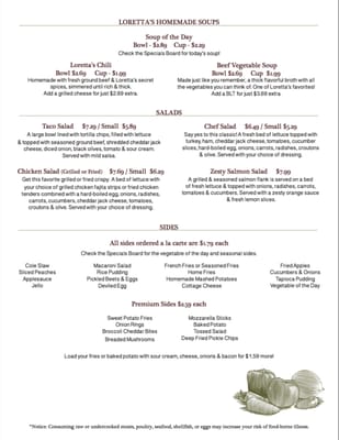 Menu photo 4 Loretta's Country Kitchen Christiansburg, OH
