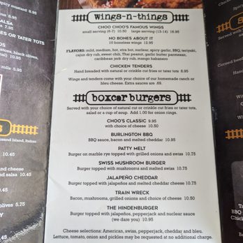 Choo Choo Bar & Grill - Menu (3) - Bars Near Me - Omaha, Nebraska