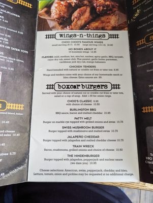 Menu photo 3 Choo Choo Bar & Grill Omaha, NE